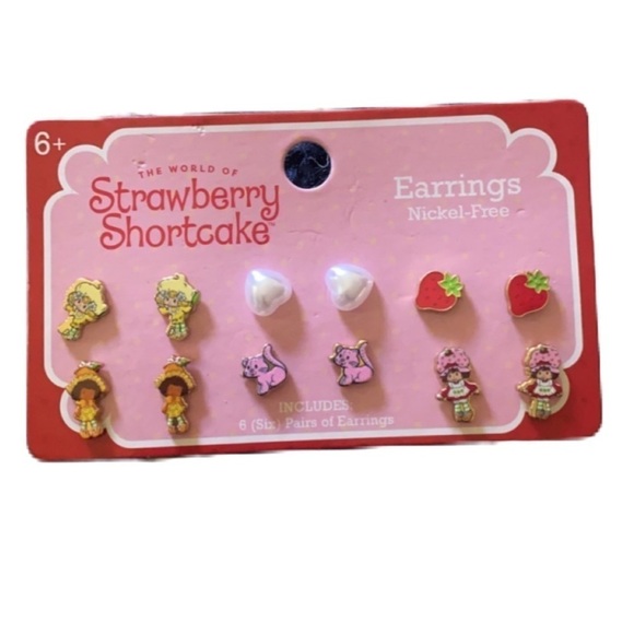 Strawberry Shortcake Stud Earring Bundle Lot Set NEW Coco Calypso - Picture 1 of 3